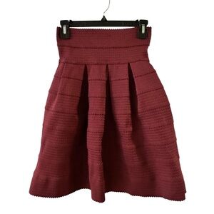 NWT Anthropologie Deep Red/Burgundy Skirt Girls from Savoy